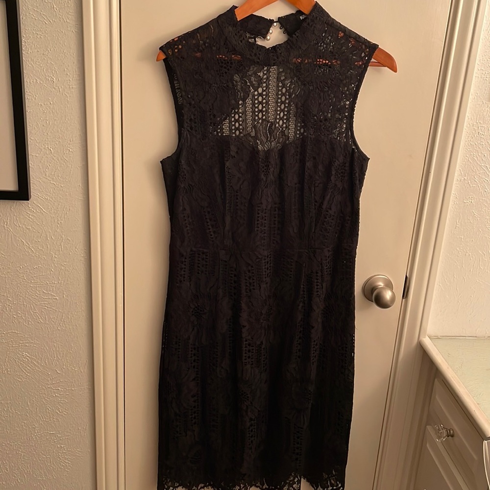 Karl Lagerfeld Black lace cocktail dress